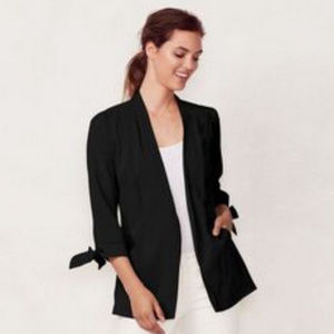 Lauren Conrad 3/4 tie sleeve black jacket size S.
